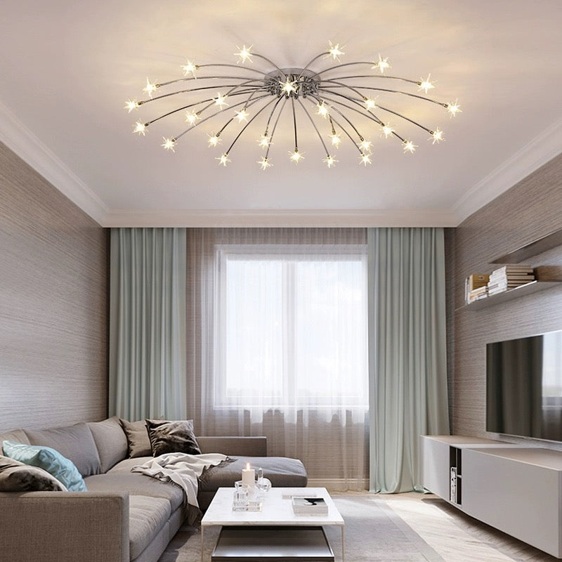 Arisha Art Deco Starry Glass Flush Mount Ceiling Light