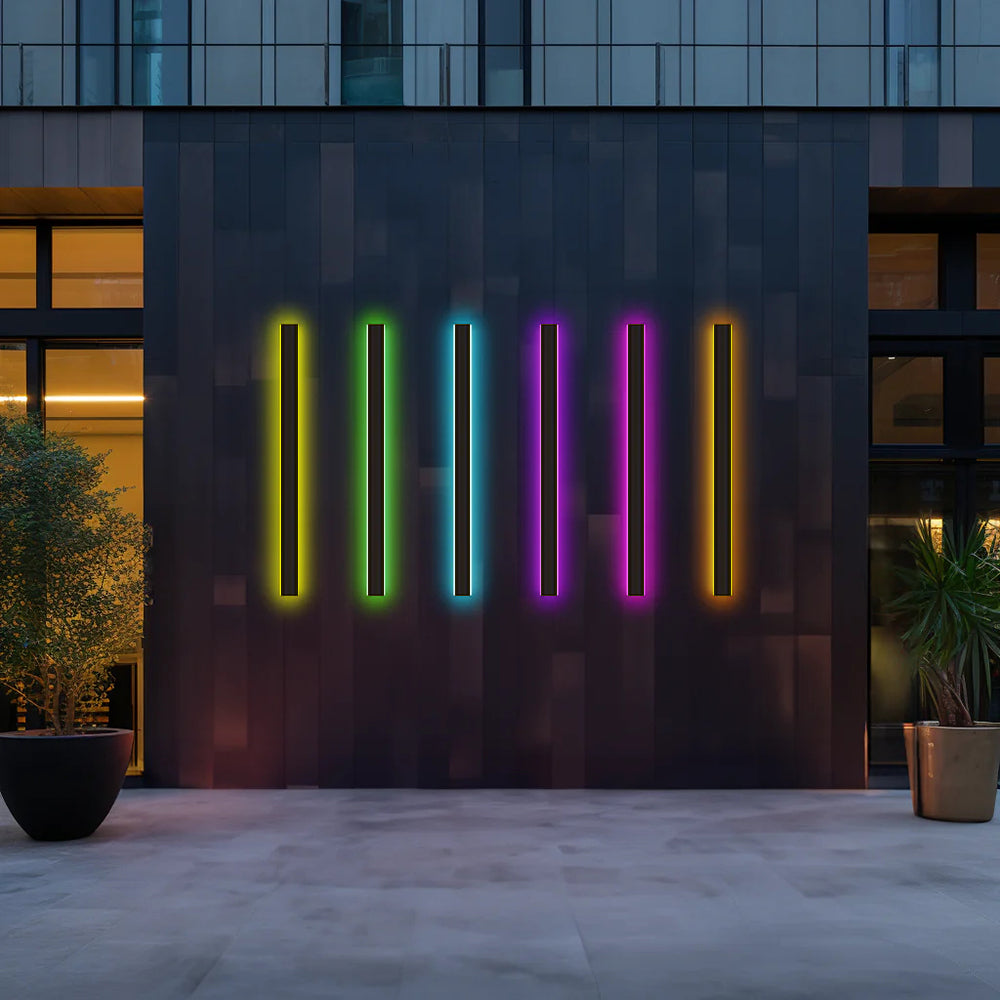 Arisha Ripple Minimalist Linear LED Outdoor Wall Lamp Garden Corridor Balcony