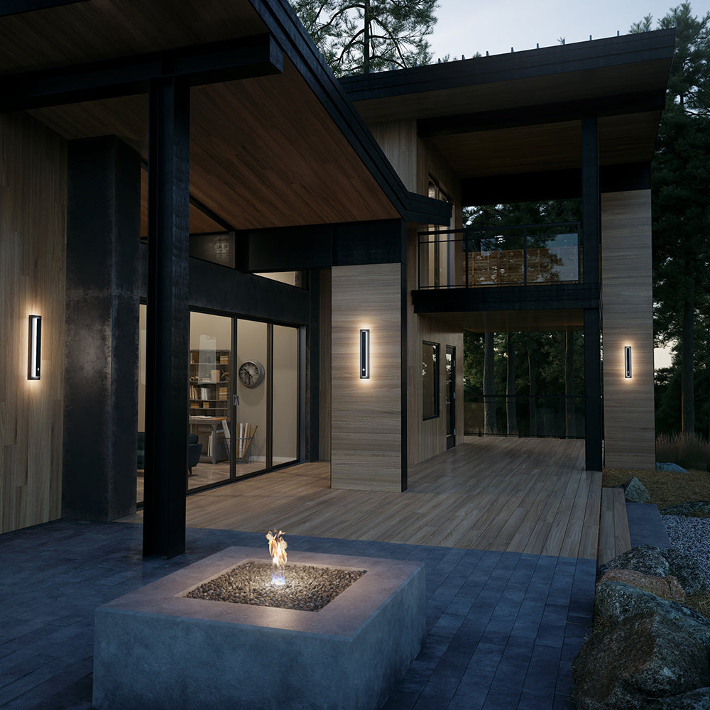 Arisha Modern Square Ring Outdoor Wall Lamp, Dark/Gray Bronze