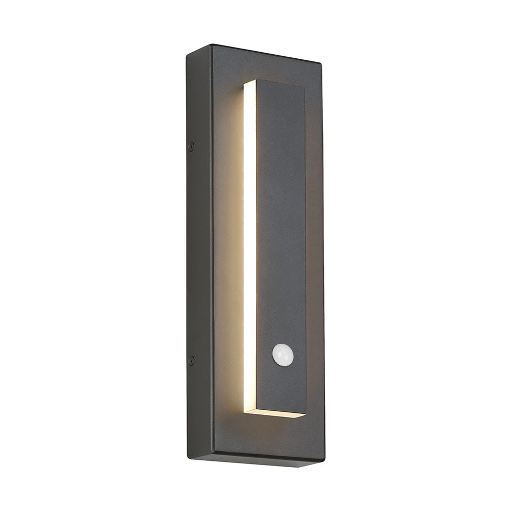 Arisha Modern Square Ring Outdoor Wall Lamp, Dark/Gray Bronze