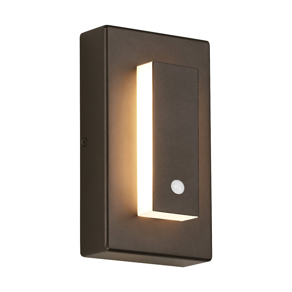 Arisha Modern Square Ring Outdoor Wall Lamp, Dark/Gray Bronze