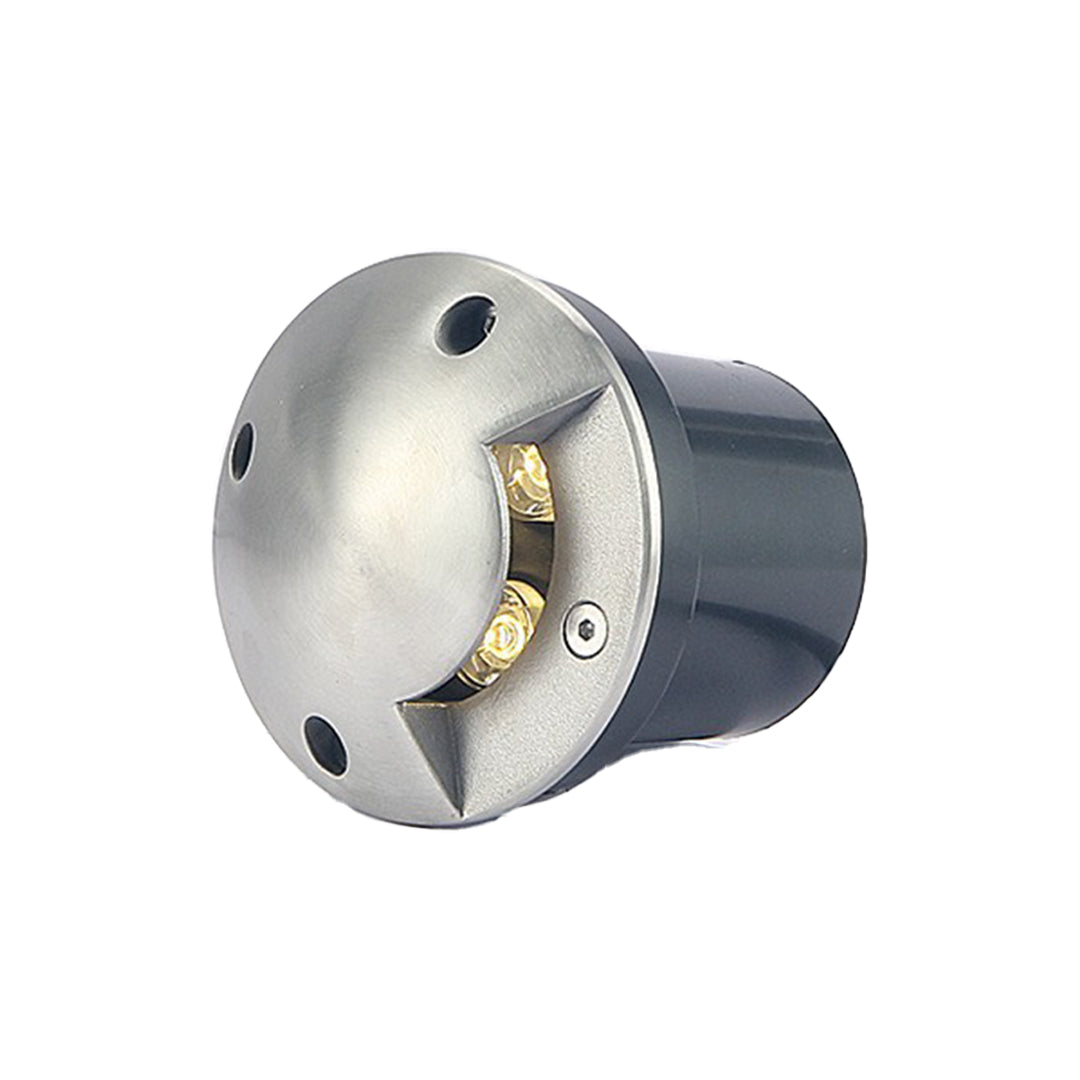 Welrn Round Modern LED Aluminum Outdoor Step Lights
