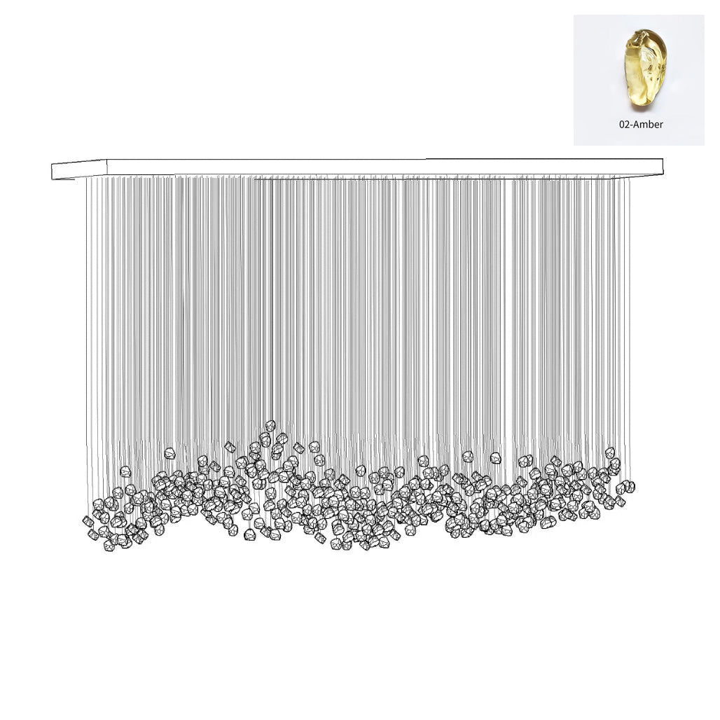 Belora Postmodern Luxury Stone Crystal Chandelier