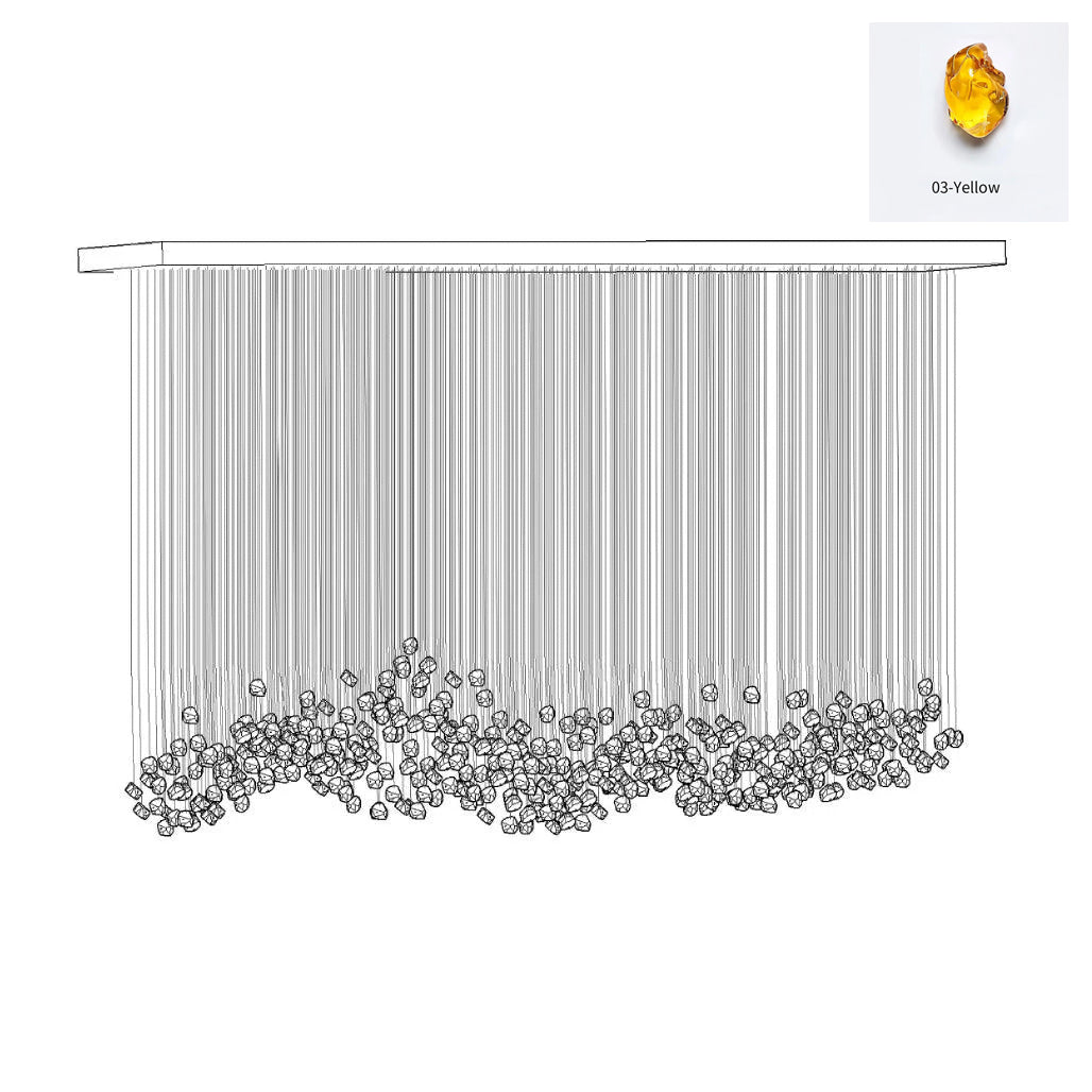 Belora Postmodern Luxury Stone Crystal Chandelier