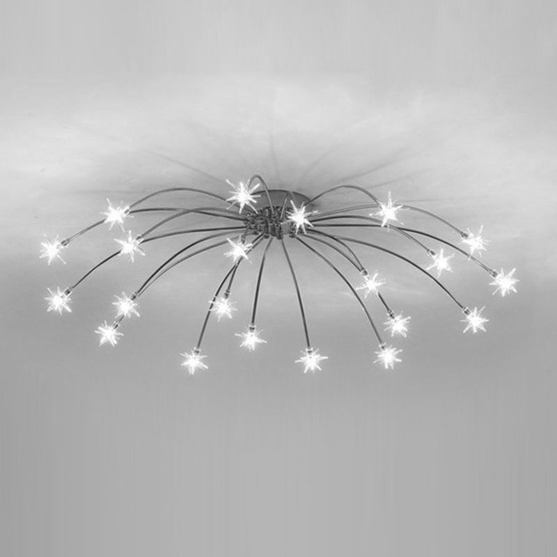 Arisha Art Deco Starry Glass Flush Mount Ceiling Light