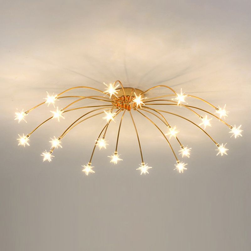 Arisha Art Deco Starry Glass Flush Mount Ceiling Light