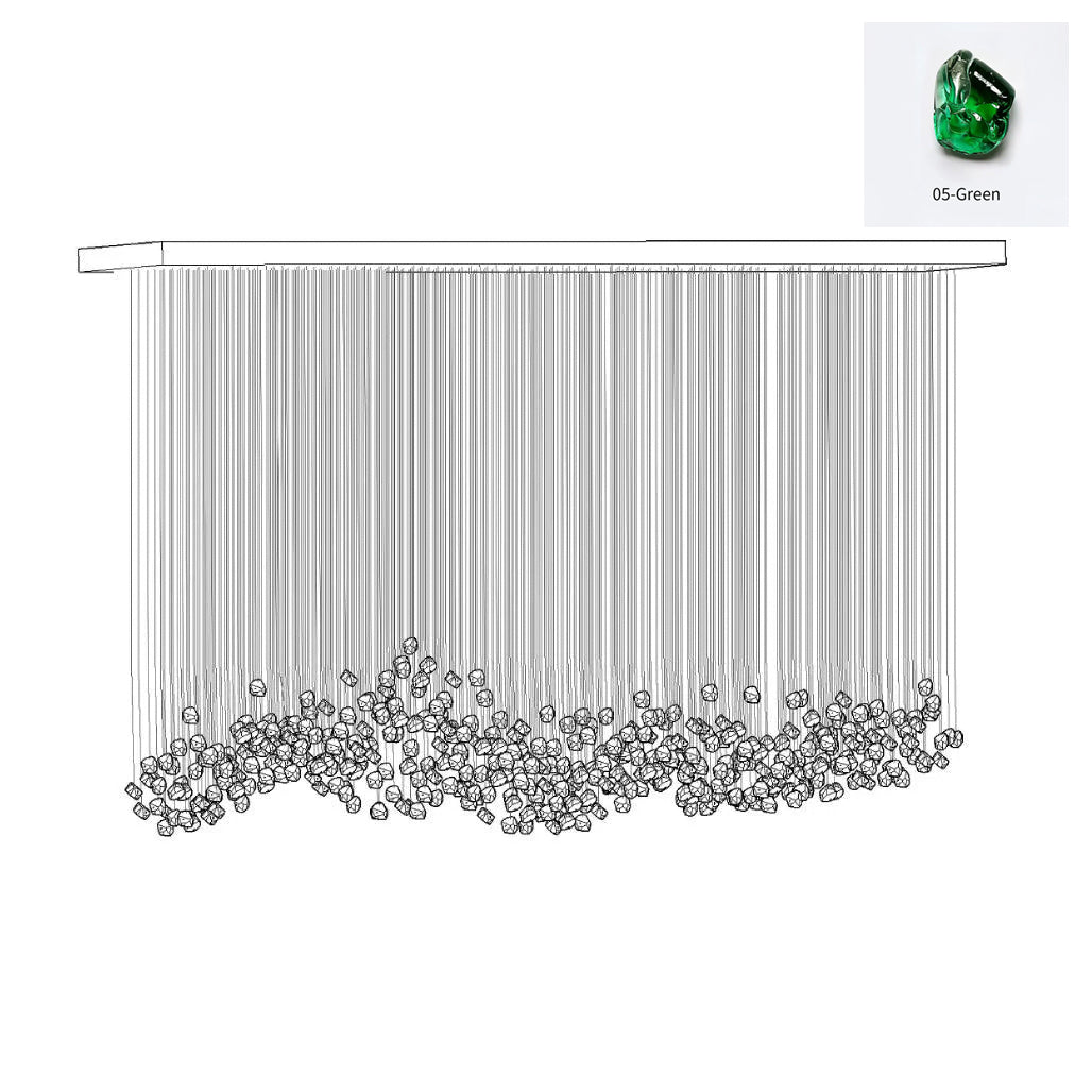 Belora Postmodern Luxury Stone Crystal Chandelier