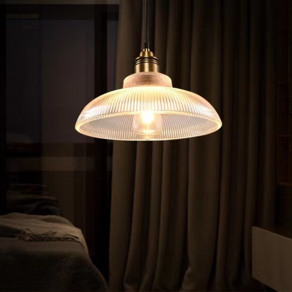 Arisha Industrial LED Pendant Light Clear/Amber Bedroom/Restaurant