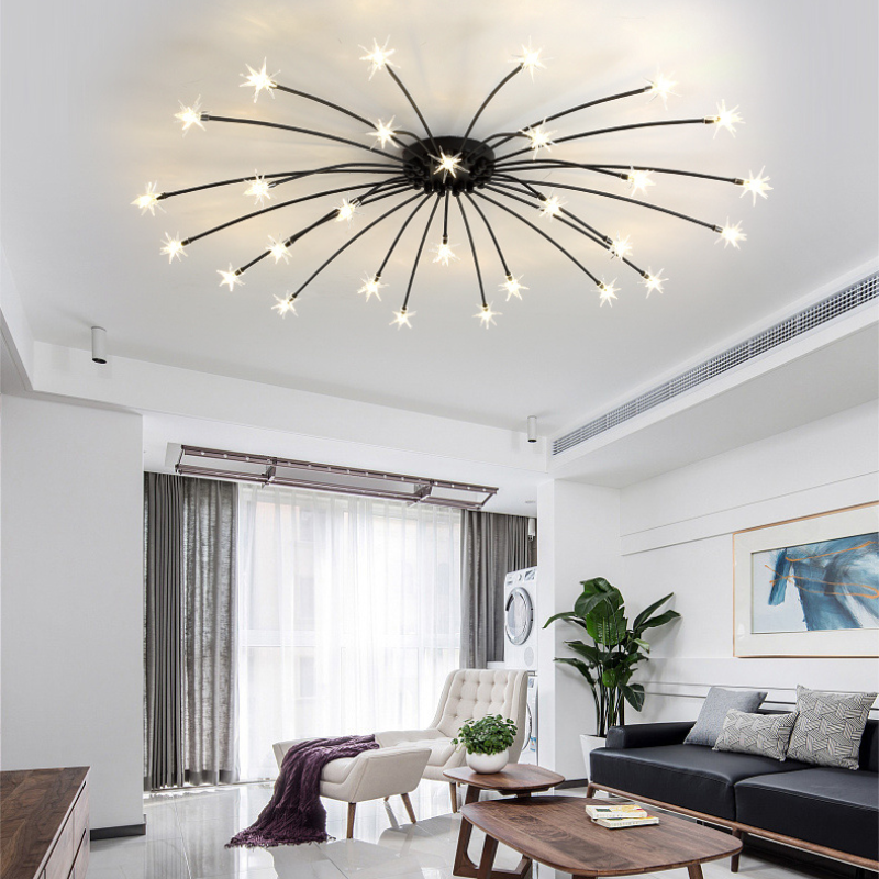 Arisha Art Deco Starry Glass Flush Mount Ceiling Light