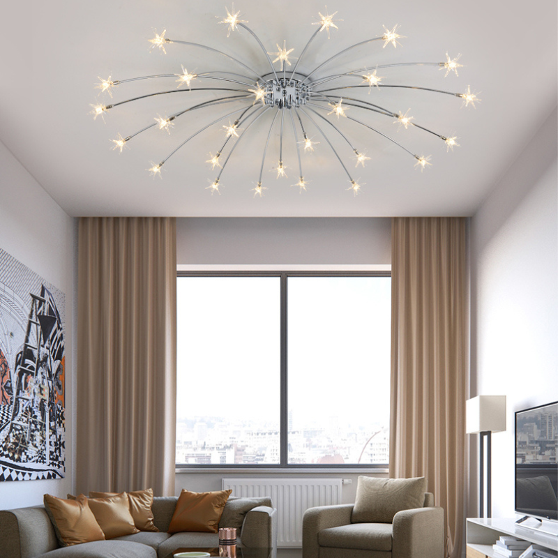Arisha Art Deco Starry Glass Flush Mount Ceiling Light