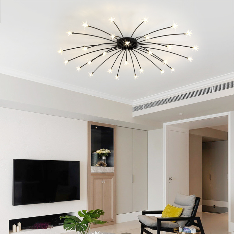 Arisha Art Deco Starry Glass Flush Mount Ceiling Light