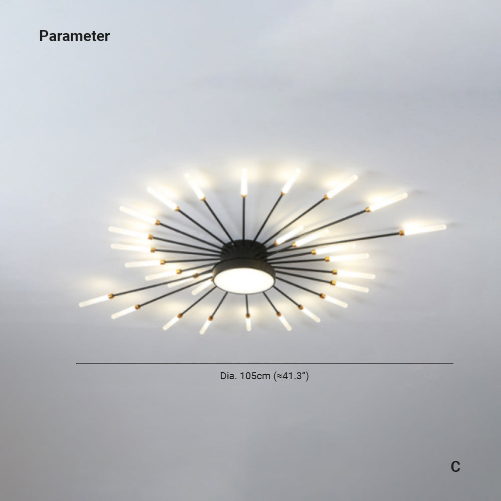 Arisha Modern Home Decoration Fireworks LED Ceiling Light