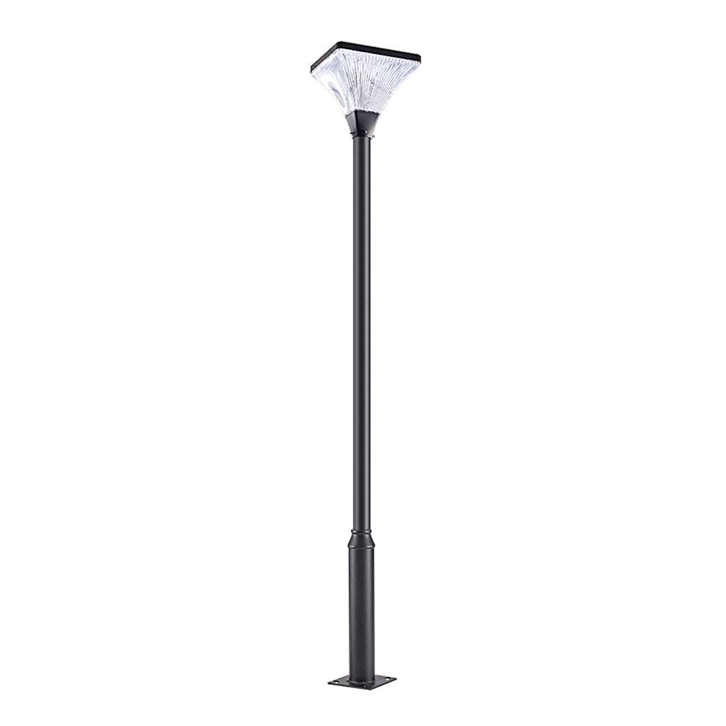 Strgth Stripes Square Modern Aluminum Outdoor Post Lamp
