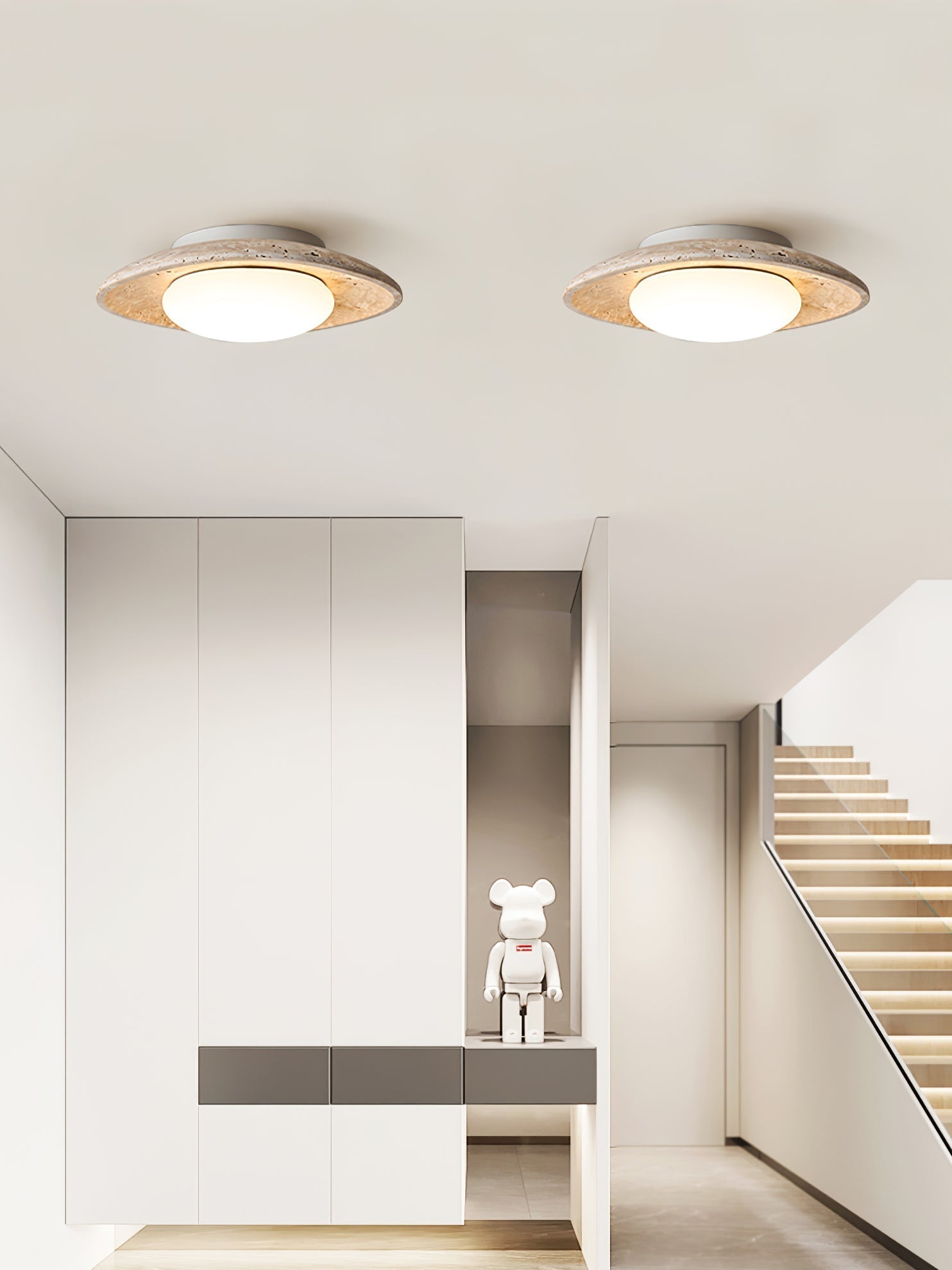 Serinora Travertine Ceiling Light