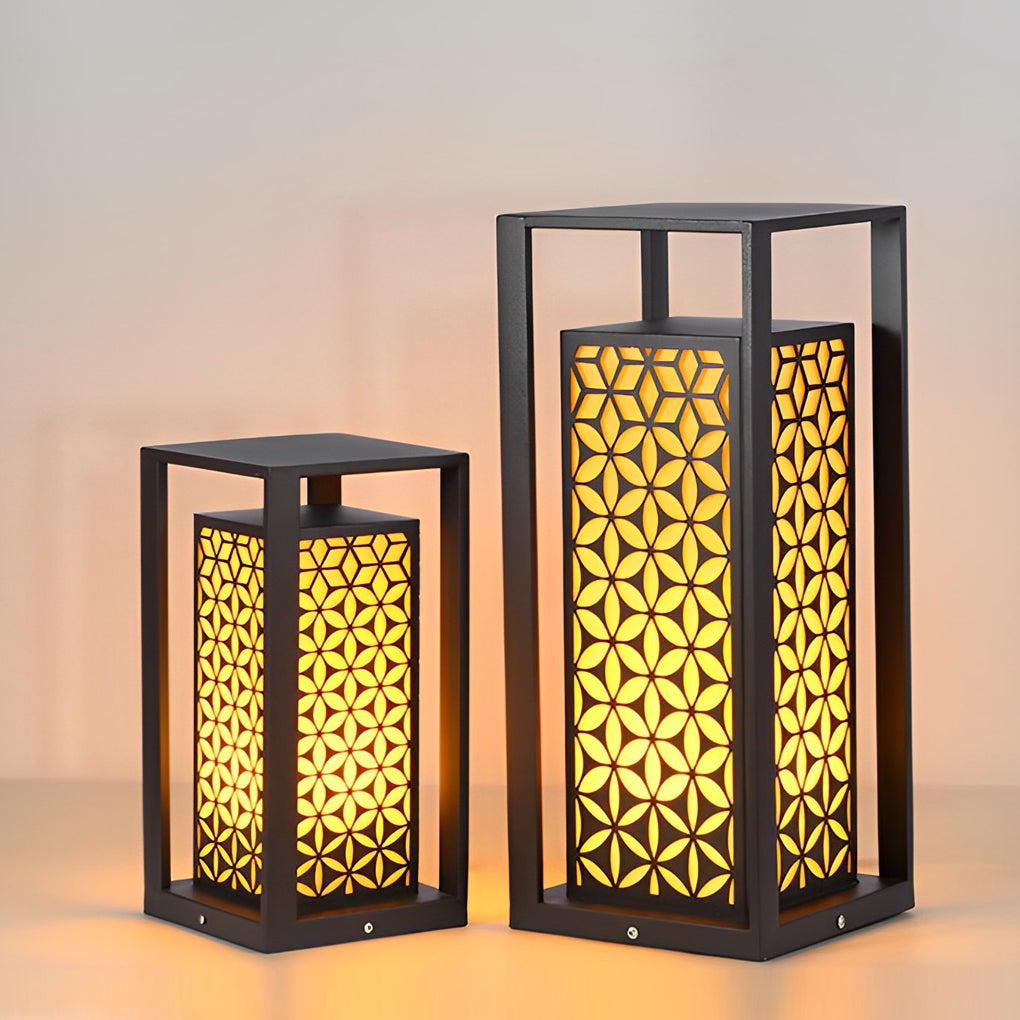 Gala Floral Pattern Unique Modern Metal Pathway Lights