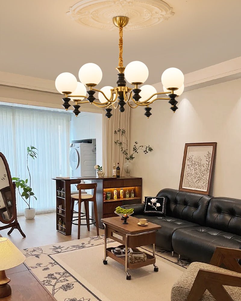 Ordore Traditional Elegance Vintage Wood Chandelier