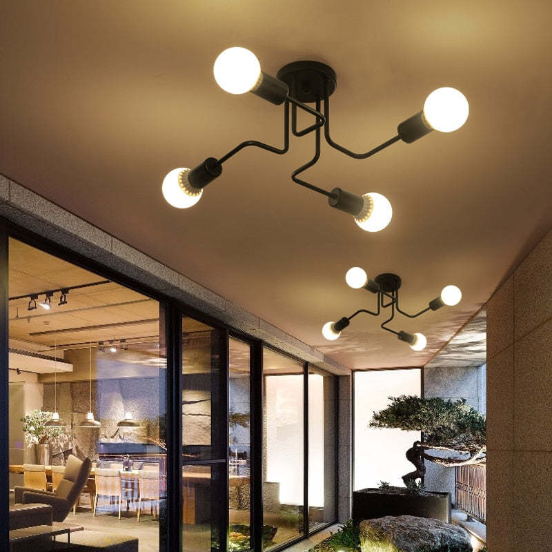 Epoch Modern Minimalist Industrial Flush Mount Ceiling Light