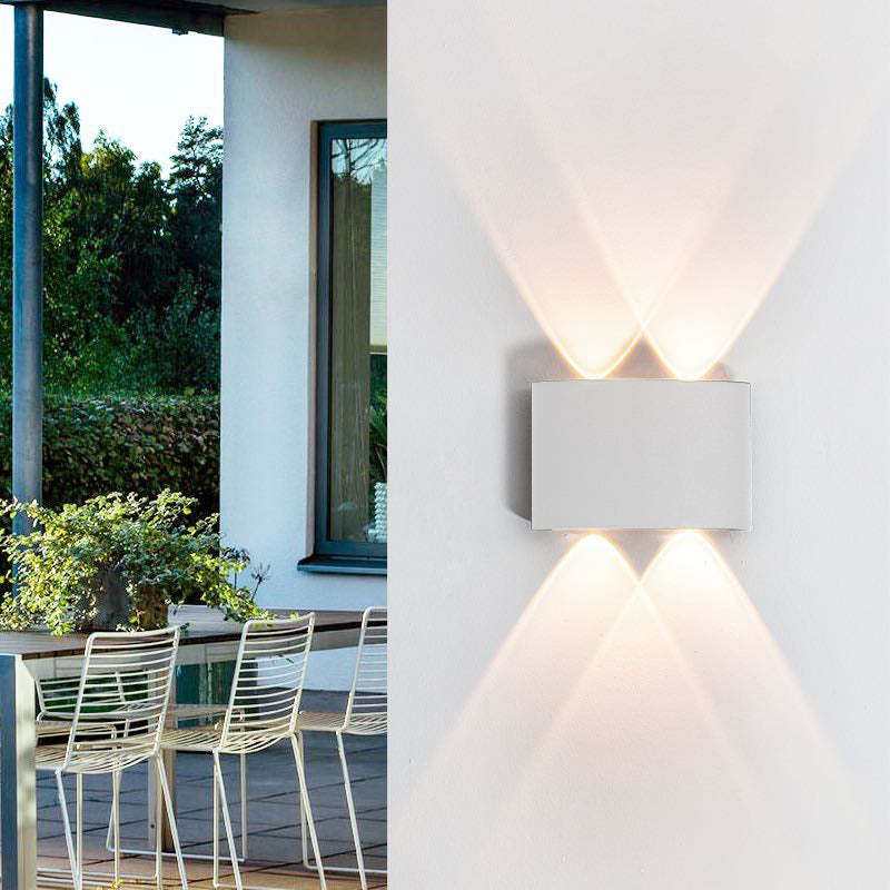 Ray Modern Rectangular Outdoor Wall Lamp Water-Wave