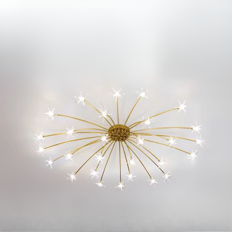 Arisha Art Deco Starry Glass Flush Mount Ceiling Light
