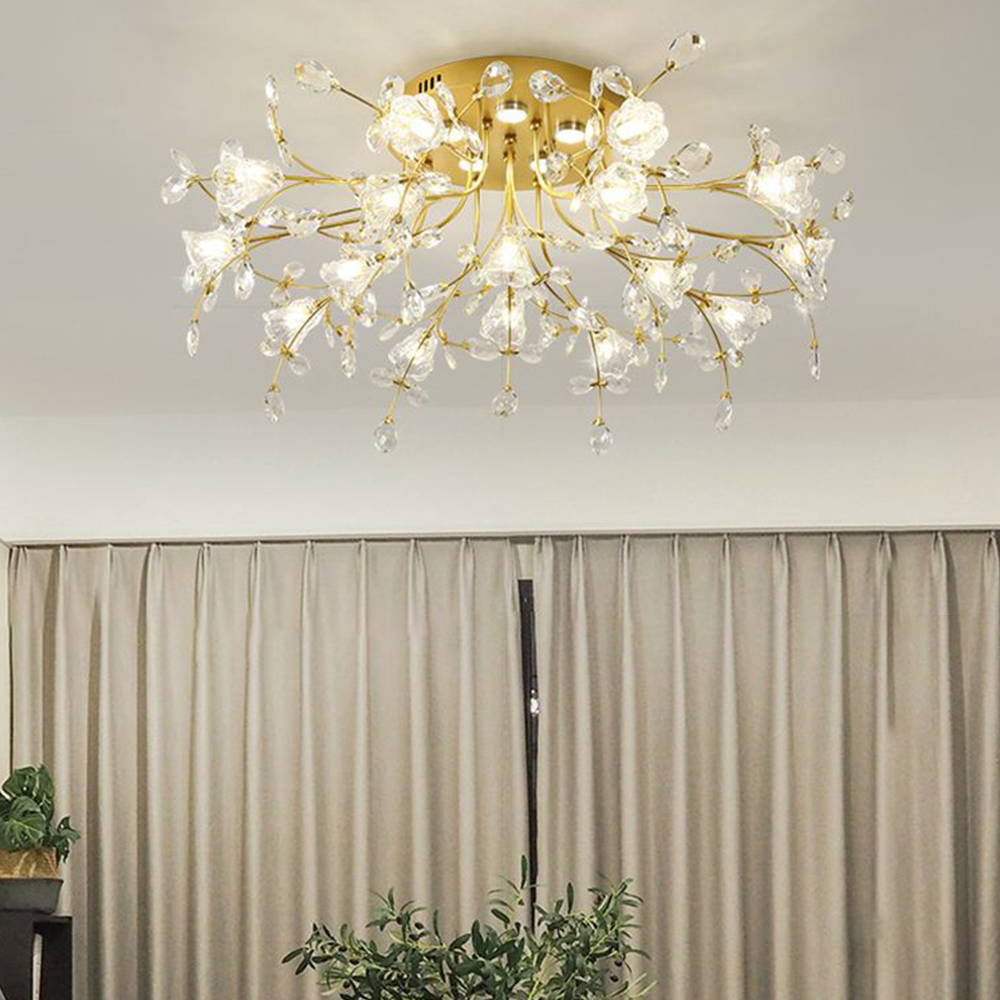 Arisha Art Deco Elegant Flower Flush Mount Ceiling Lights