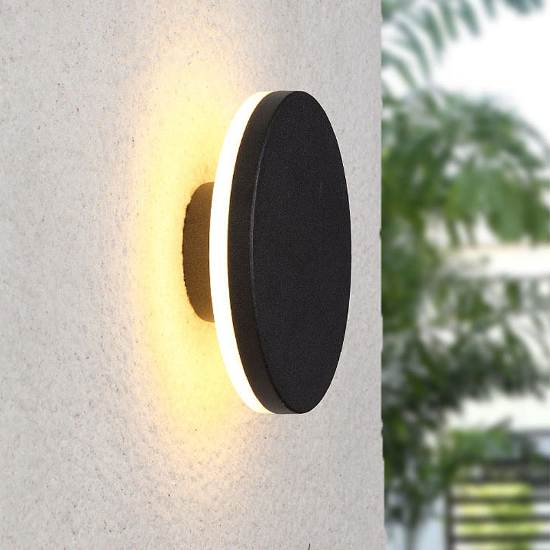 Ray Minimalist Round Square Outdoor Wall Lamp LED