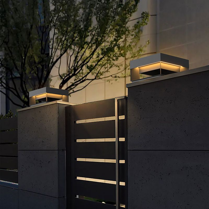 Ray Post Modern Solar Square LED Outdoor Light