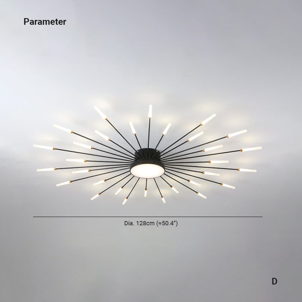 Arisha Modern Home Decoration Fireworks LED Ceiling Light