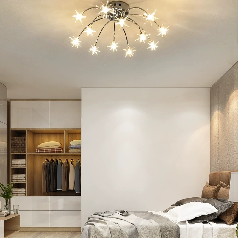 Arisha Art Deco Starry Glass Flush Mount Ceiling Light