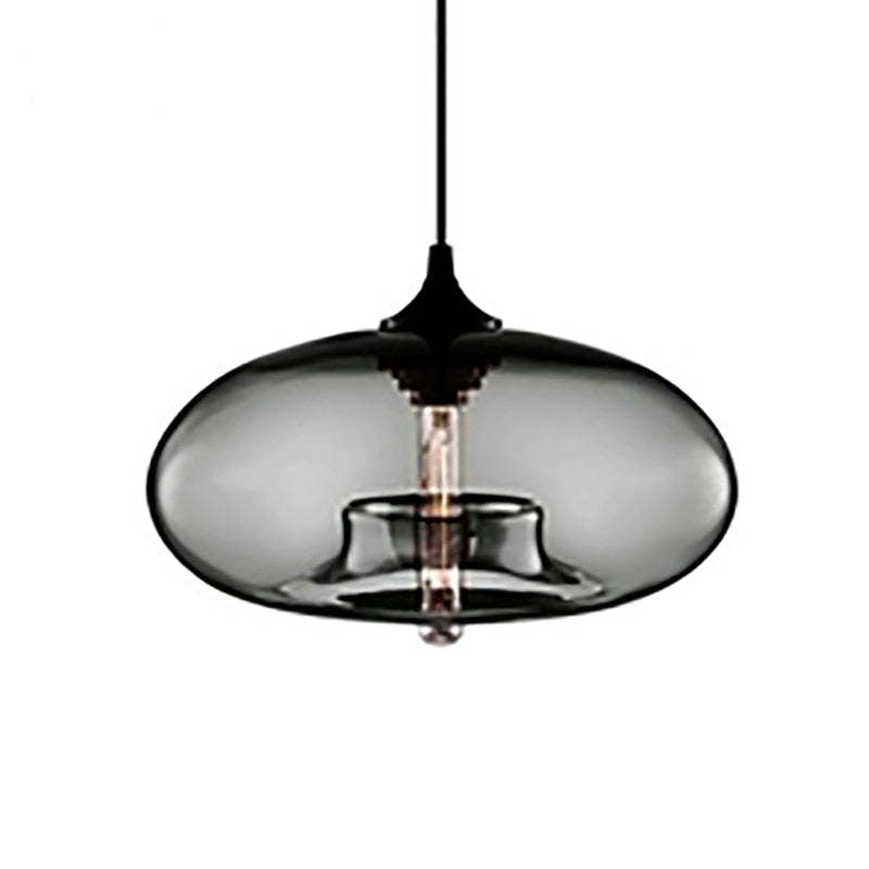 Valentina Modern Bread Shaped Glass Pendant Light 6 Color Living Room
