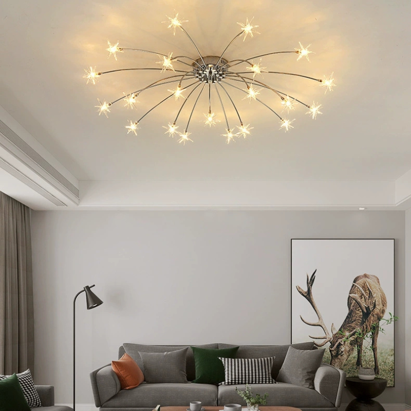 Arisha Art Deco Starry Glass Flush Mount Ceiling Light