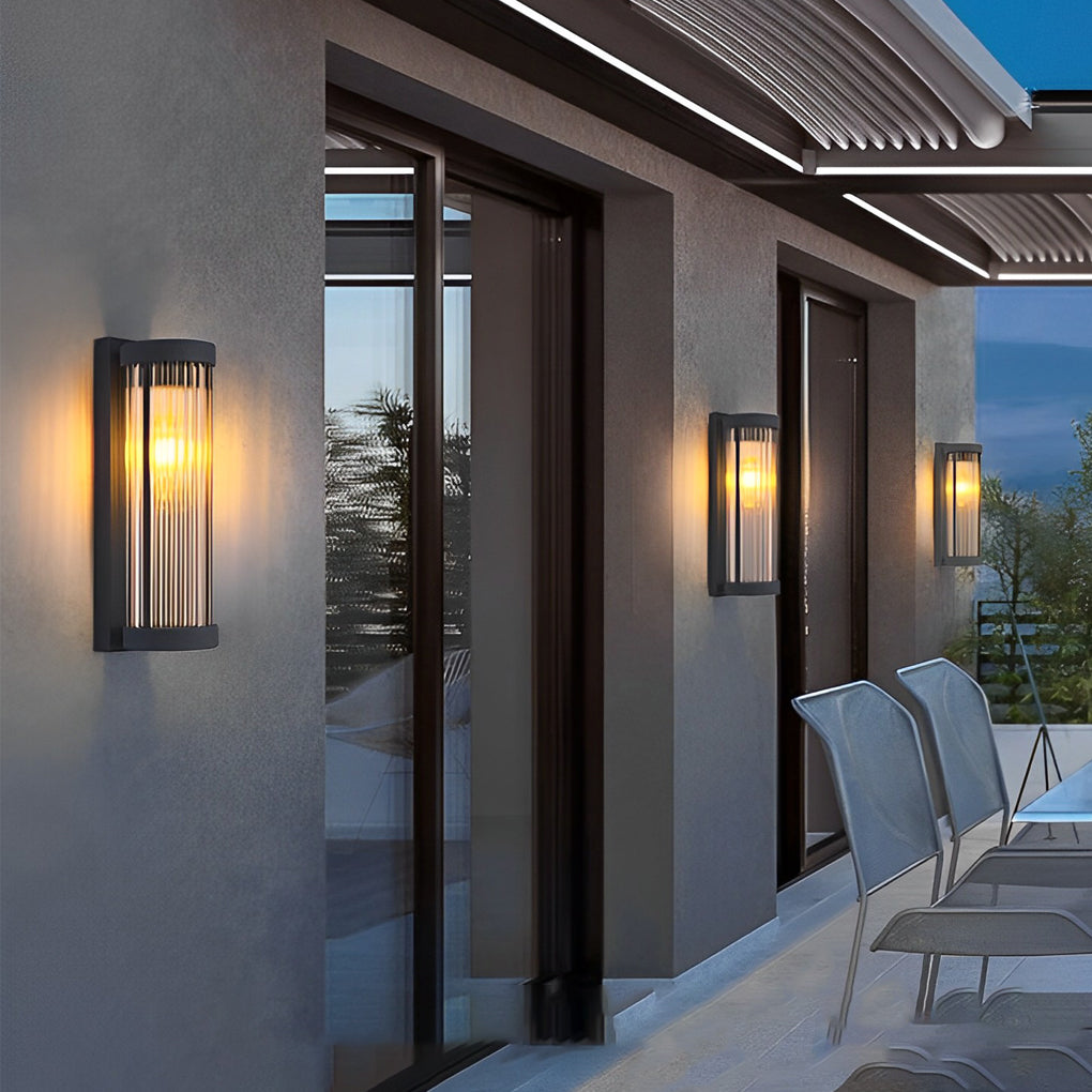 Denise Creative LED Modern Solar Glass Outdoor Wall Lights