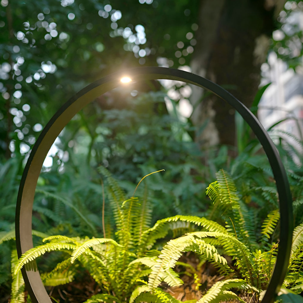Floyd Elegant Circular Ring Aluminum Outdoor Pathway Light
