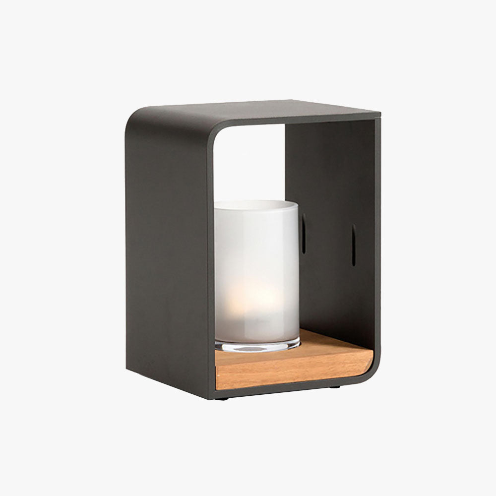 Ray Minimalist Metal Cuboid Candle Outdoor Floor Light