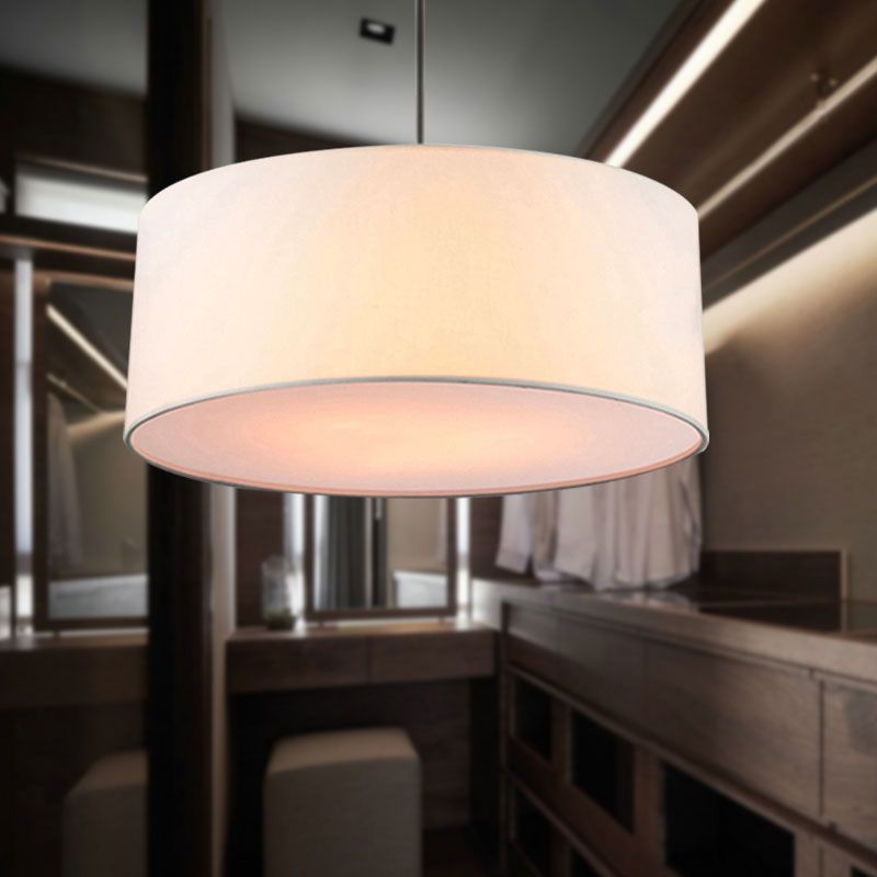 Ritta Modern Fabric Drum Pendant Light Fabric Farmhouse