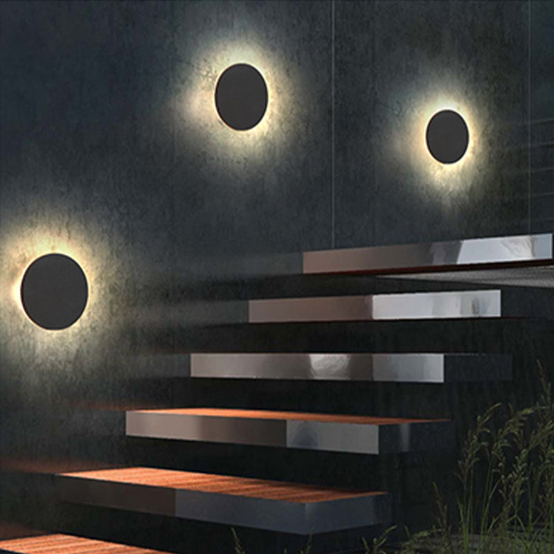 Ray Minimalist Round Square Outdoor Wall Lamp LED