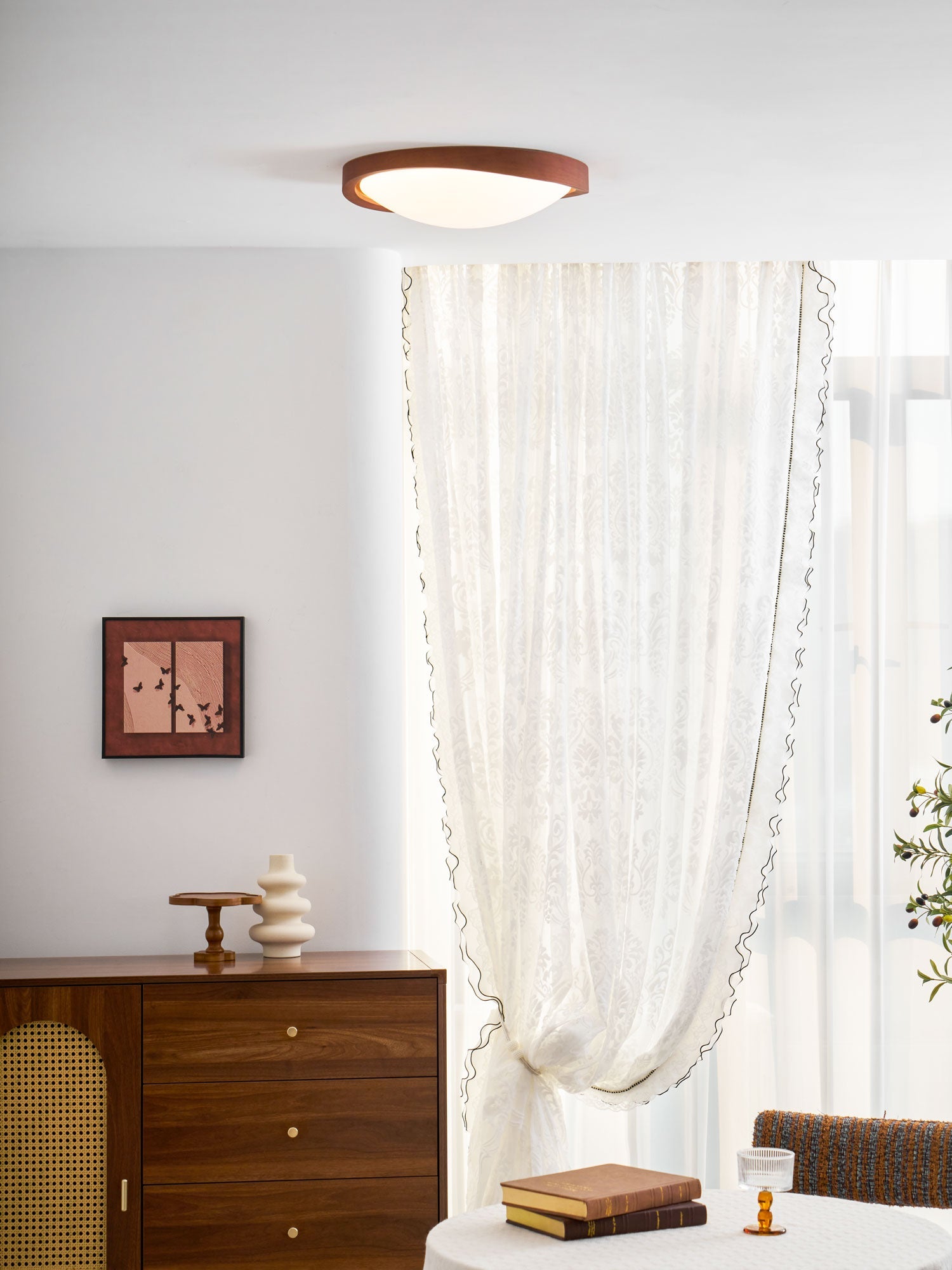 Fairborne Curved Edge Flush Mount Ceiling Light