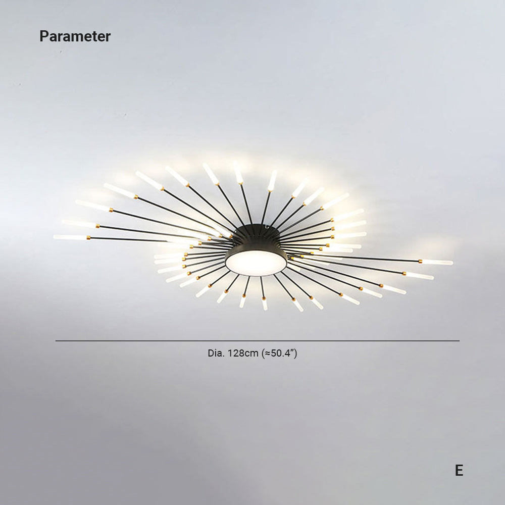 Arisha Modern Home Decoration Fireworks LED Ceiling Light