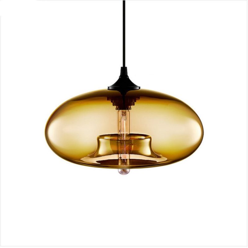 Valentina Modern Bread Shaped Glass Pendant Light 6 Color Living Room