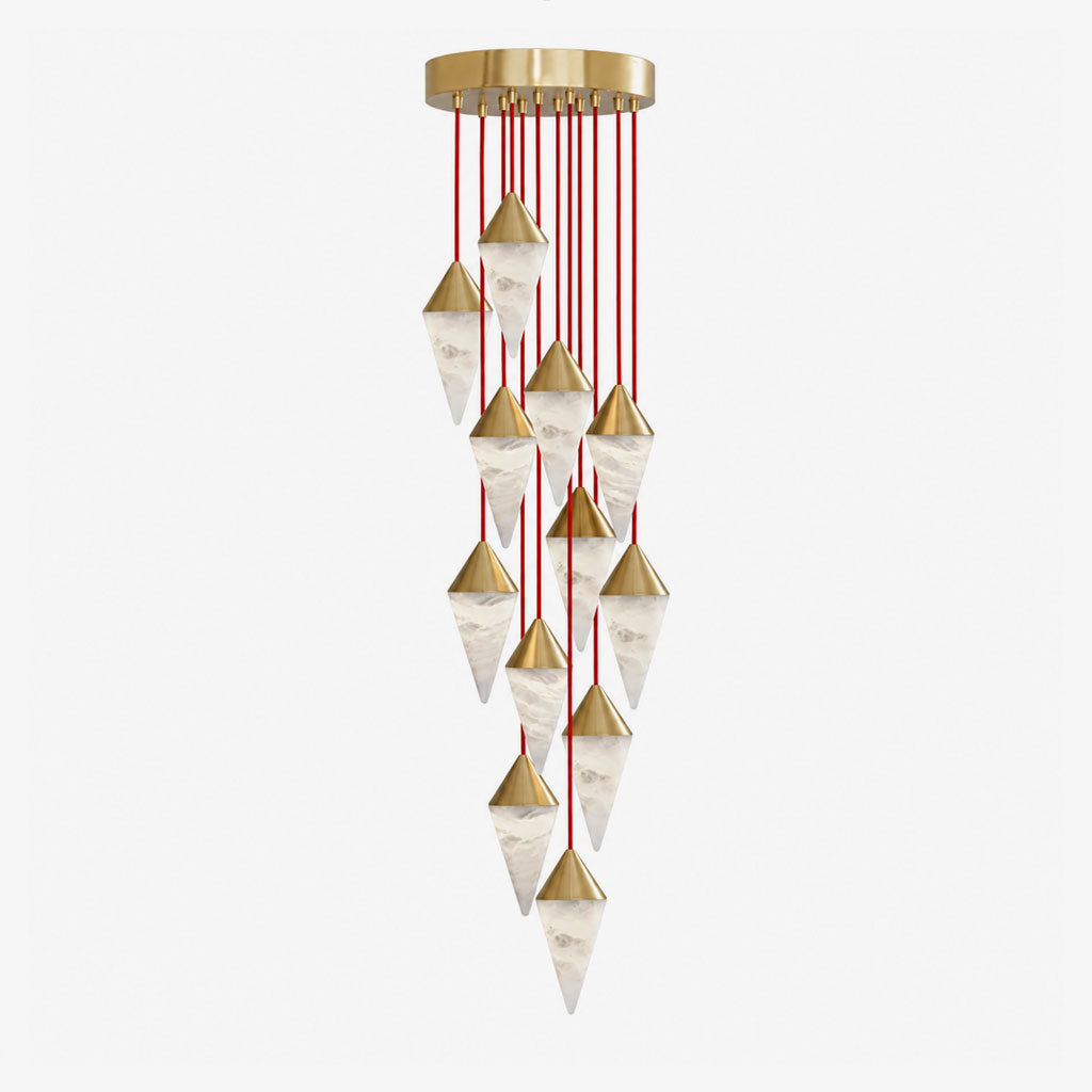 Ilverford Faceted Alabaster Drop Chandelier