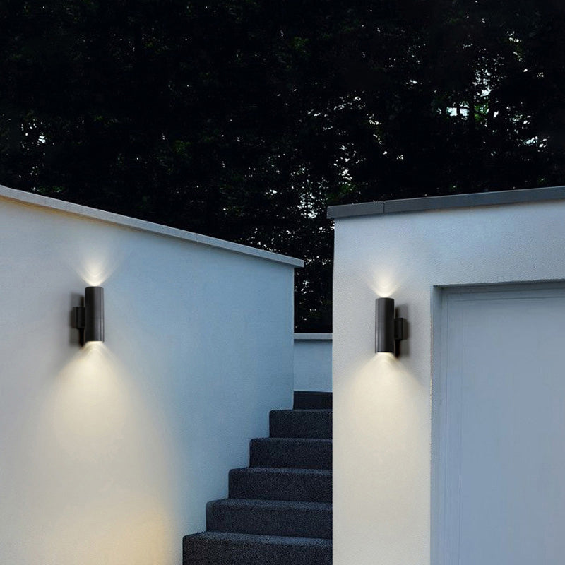 Ray Minimalist Double-headed LED Outdoor Wall Lamp Glass Garden Corridor