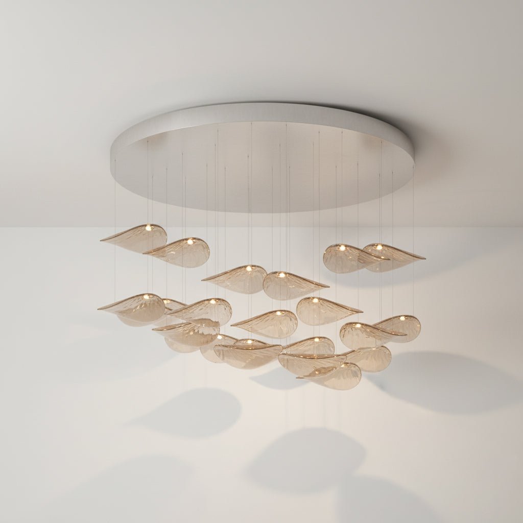 Orinthal Wave Floating Leaf Chandelier