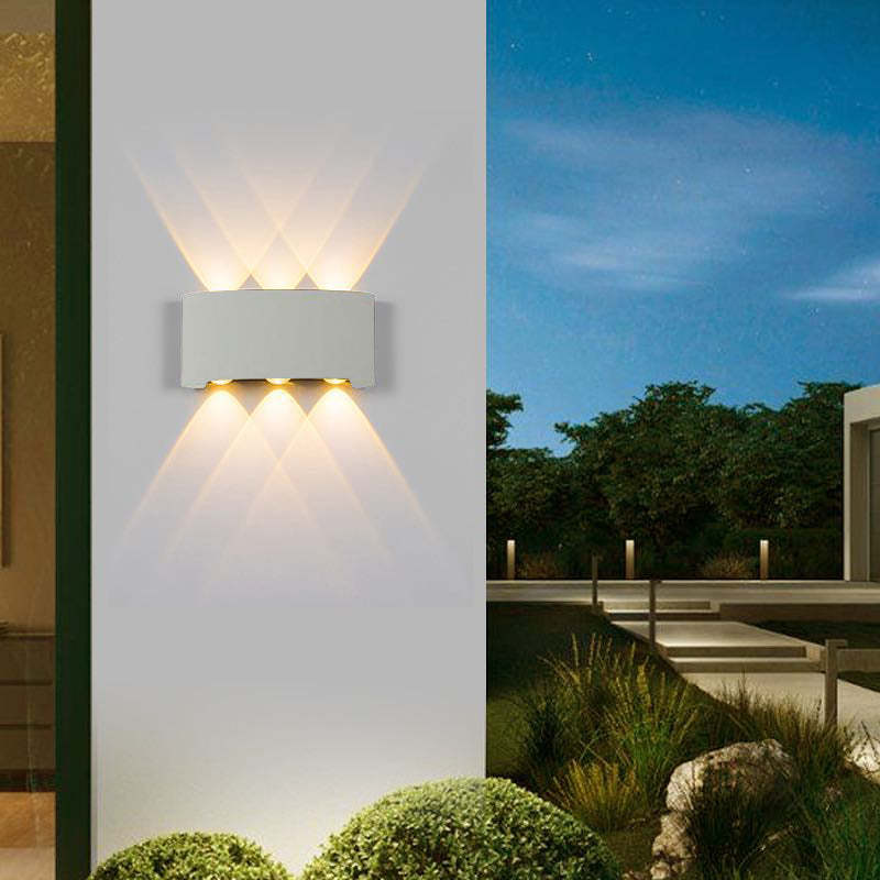 Ray Modern Rectangular Outdoor Wall Lamp Water-Wave
