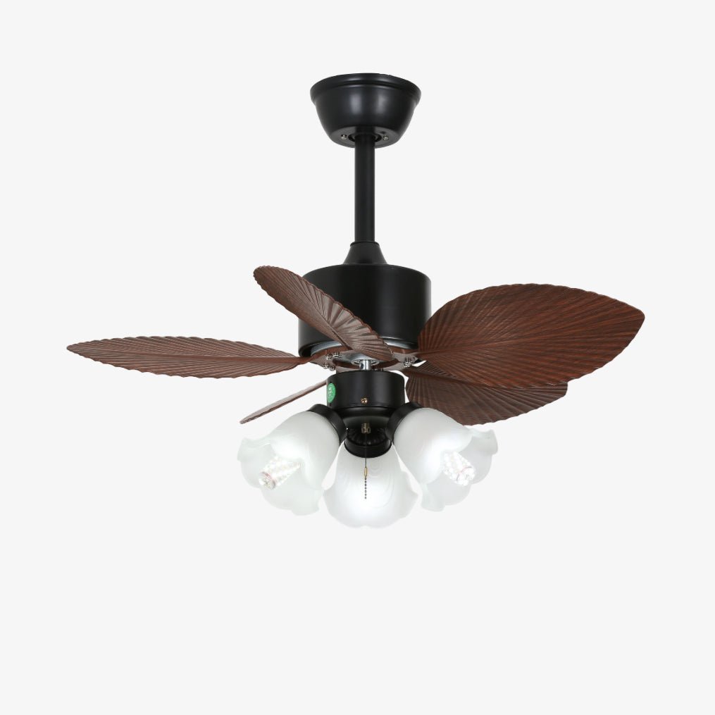 Rinirian Vintage Wood Ceiling Fan Light