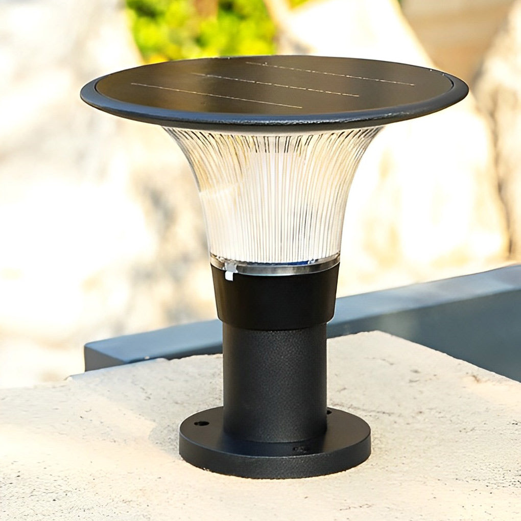 Juli Round LED Modern Aluminum Outdoor Fence Post Pillar Lamp