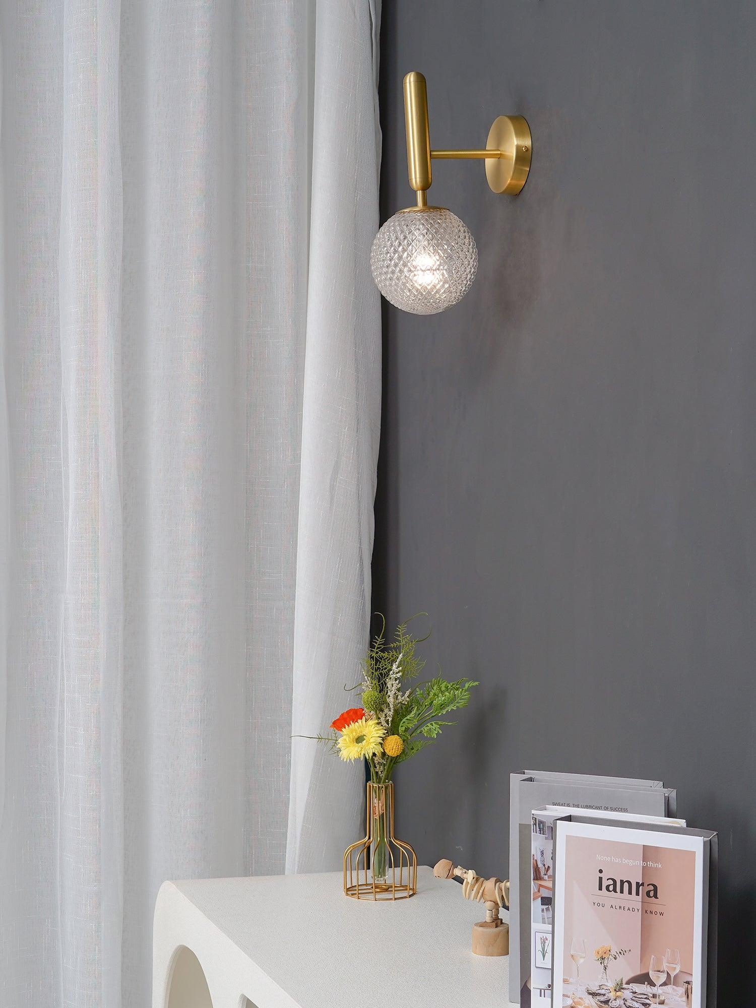 Kynlo Wall Lamp Plug In Glass Globe Nordic