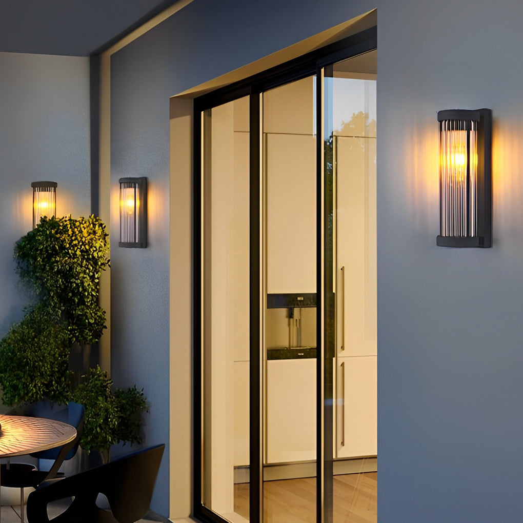 Denise Creative LED Modern Solar Glass Outdoor Wall Lights