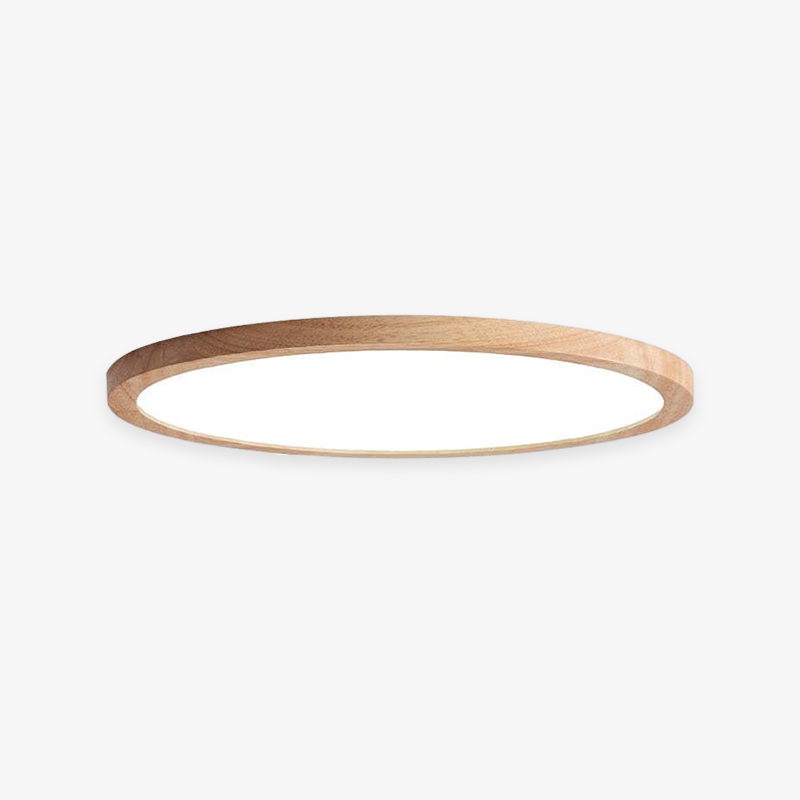 Muto Modern Wood Round Flush Mount Ceiling Lights Living Room
