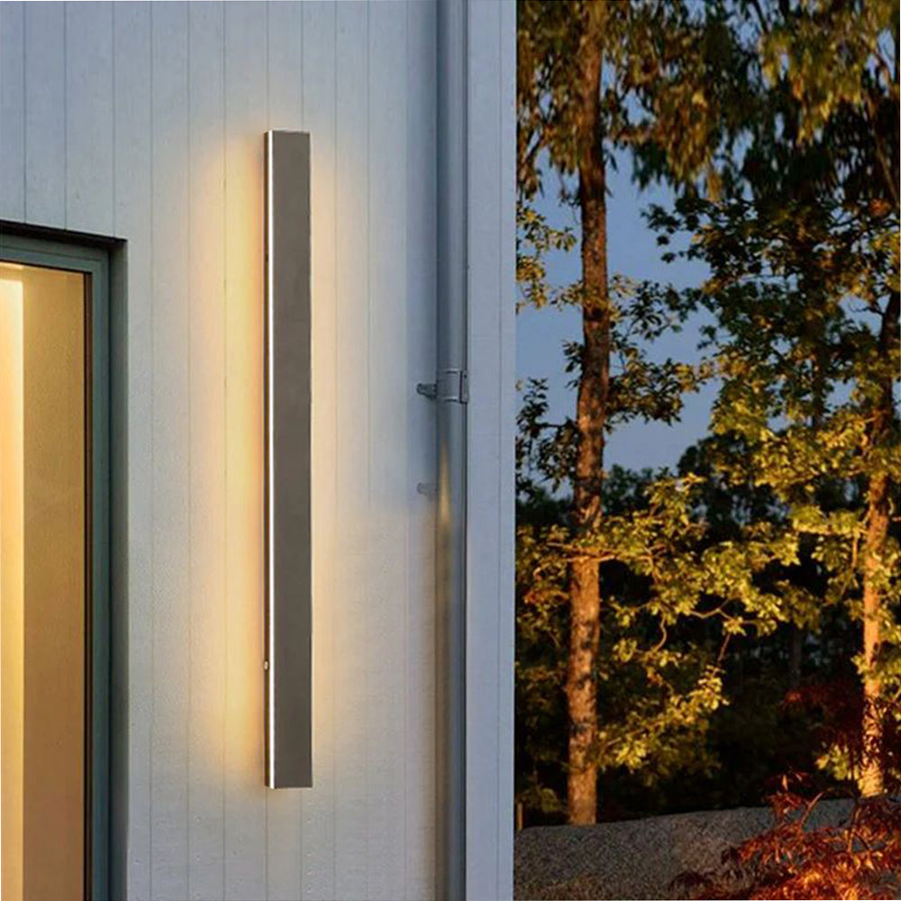 Arisha Sleek Minimalist Rimless Linear Outdoor Wall Light