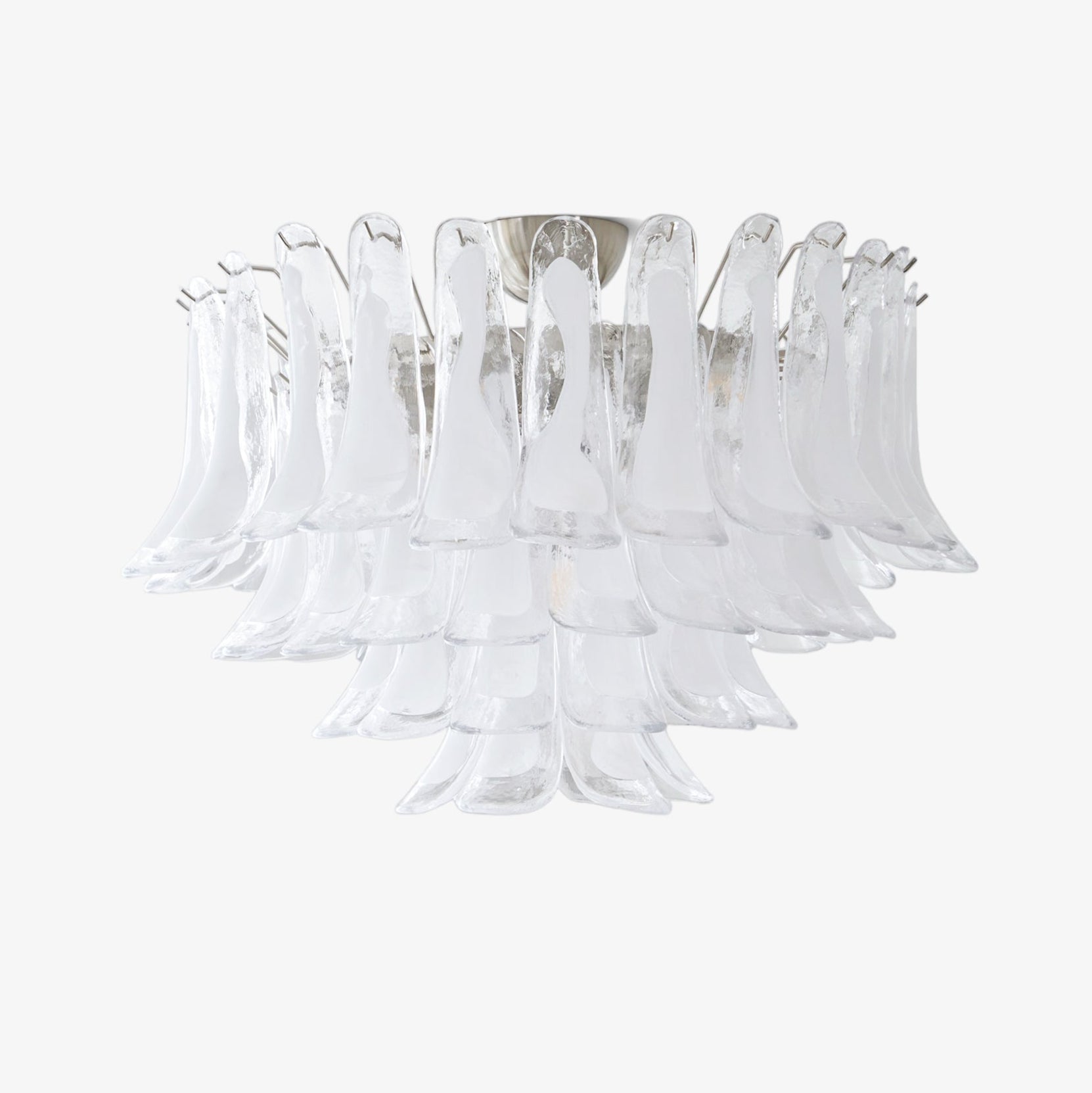 Celenira Ceiling Lamp Clear Glass Wave Layered Elegant