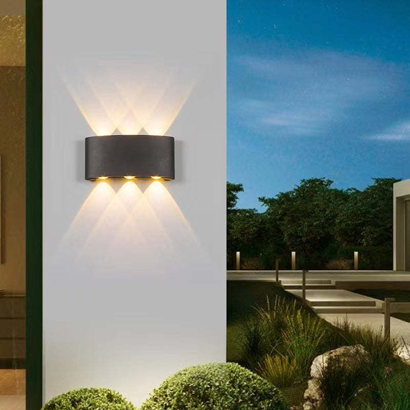 Ray Modern Rectangular Outdoor Wall Lamp Water-Wave